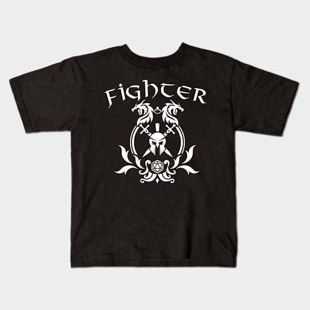 DnD Fighter Symbol Print Kids T-Shirt by DungeonDesigns